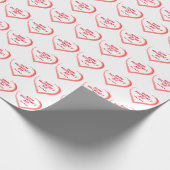 Romantisch hart op de dag van de valentijn met naa cadeaupapier (Hoek)