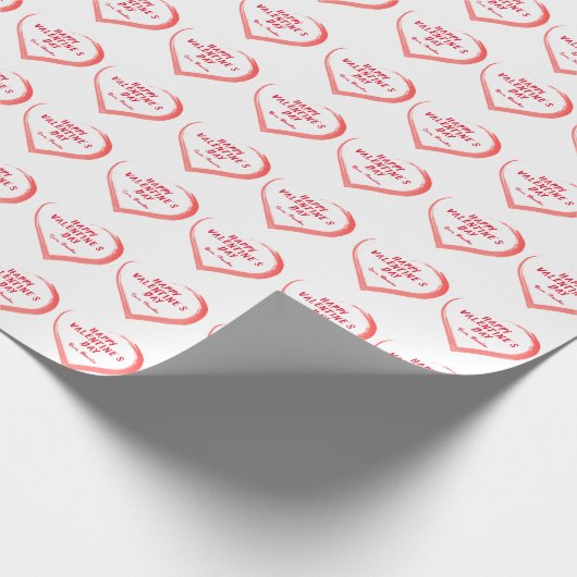 Romantisch hart op de dag van de valentijn met naa cadeaupapier (Hoek)