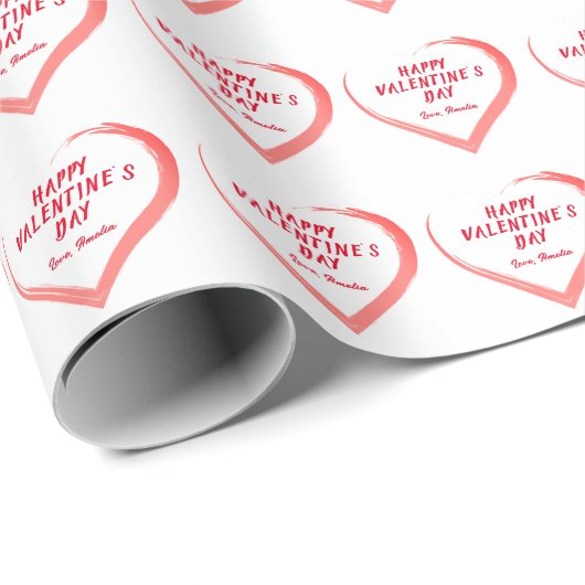 Romantisch hart op de dag van de valentijn met naa cadeaupapier (Rol Hoek)