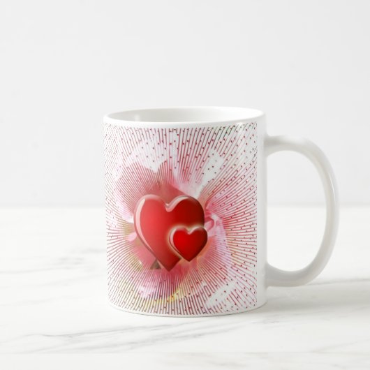 Romantisch hart op de dag van de valentijn persona koffiemok (Rechts)