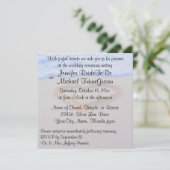 Romantisch hart op zand strandbruiloft kaart (Staand voorkant)