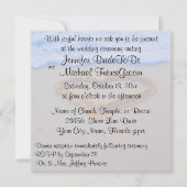 Romantisch hart op zand strandbruiloft kaart (Voorkant)