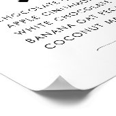 Romantisch Hart Script Cookie Smaken Trouwbord Poster (Hoek)