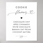 Romantisch Hart Script Koekjes Smaken Trouw Teken Poster (Voorkant)