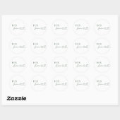 Romantisch hart script zijn favoriete bruiloft gun ronde sticker (Vel)