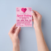 Romantisch hart, snelle deating event Adverteren Flyer (Hand)