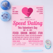 Romantisch hart, snelle deating event Adverteren Flyer (Enkel)