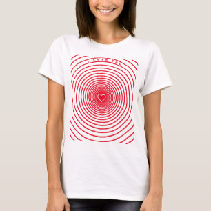 Romantisch Hart T-shirt met tekst - I Love You