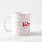 Romantisch Hart Valentijn's Day Design Koffiemok (Links)