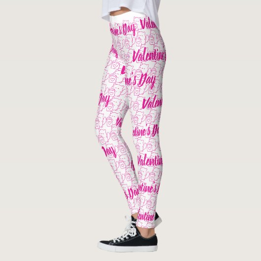 Romantisch Hart Valentijn's Day Design Leggings (Links)