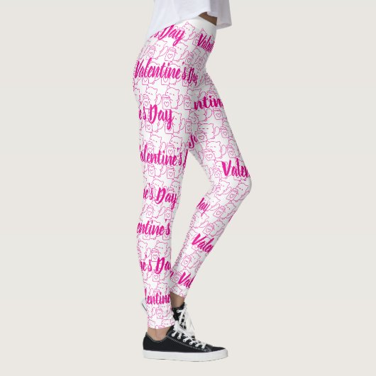 Romantisch Hart Valentijn's Day Design Leggings (Rechts)
