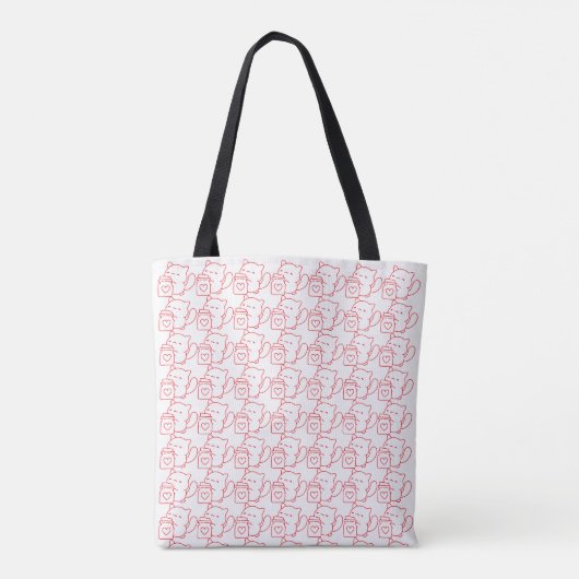 Romantisch Hart Valentijn's Day Design Tote Bag (Achterkant)