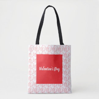 Romantisch Hart Valentijnsdag Design Tote Bag