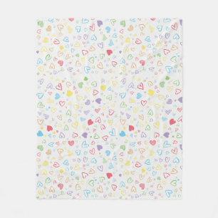 romantisch harten patroon fleece deken