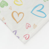 romantisch harten patroon fleece deken (Hoek)