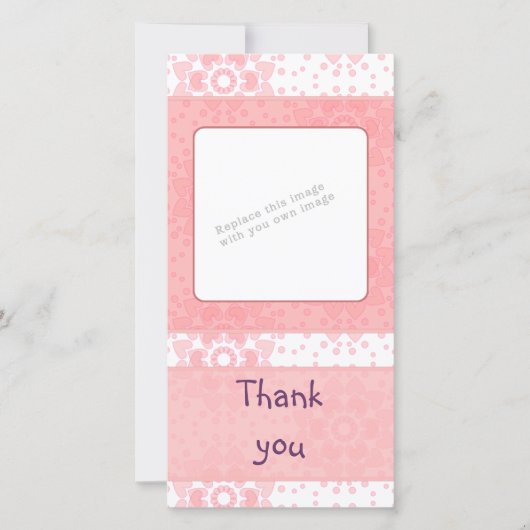 Romantisch hartontwerp bedankkaart (Voorkant)