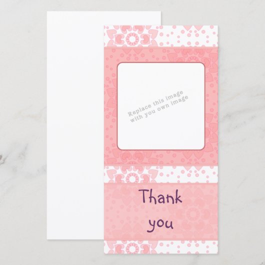 Romantisch hartontwerp bedankkaart (Voorkant / Achterkant)