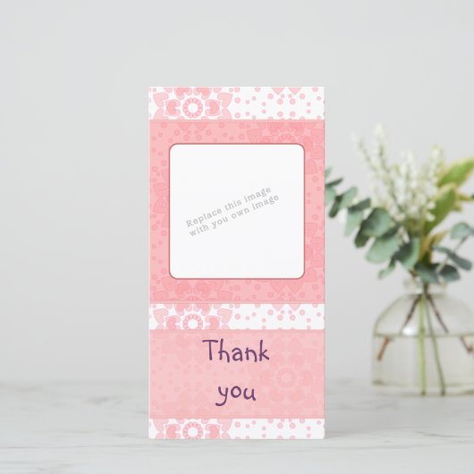 Romantisch hartontwerp bedankkaart (Staand voorkant)