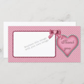 Romantisch hartontwerp / Dank u Bedankkaart (Voorkant / Achterkant)