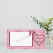 Romantisch hartontwerp / Dank u Bedankkaart (Staand voorkant)