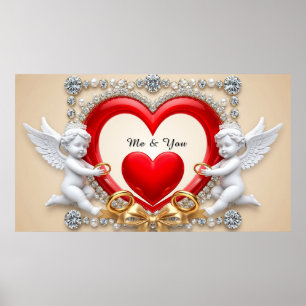 Romantisch Hartontwerp Poster