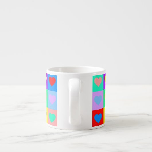 Romantisch hartpatroon espresso kop (Achterkant)