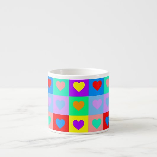 Romantisch hartpatroon espresso kop (Voorkant)