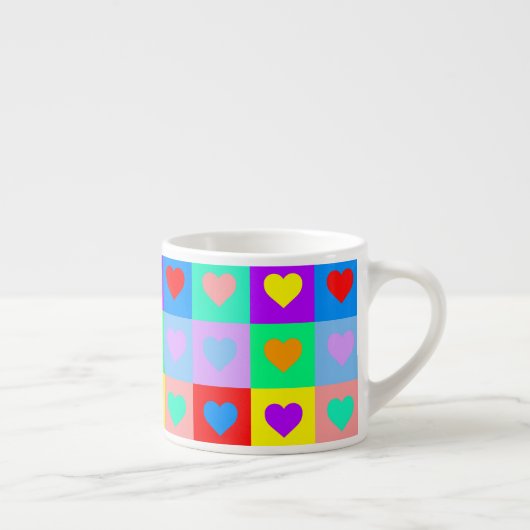 Romantisch hartpatroon espresso kop (Rechts)