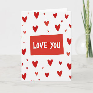 Romantisch Hartpatroon I Love You Kaart