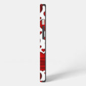 Romantisch hartpatroon met monogram iPhone hoesje (Linkerkant)