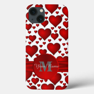 Romantisch hartpatroon monografisch Case-Mate iPhone case