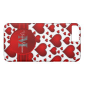 Romantisch hartpatroon monografisch Case-Mate iPhone case (Achterkant (Horizontaal))