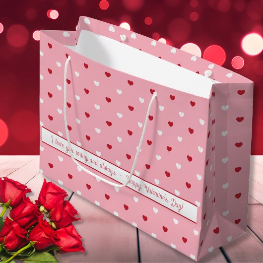 Romantisch hartpatroon /Uw aangepaste bericht toev Groot Cadeauzakje
