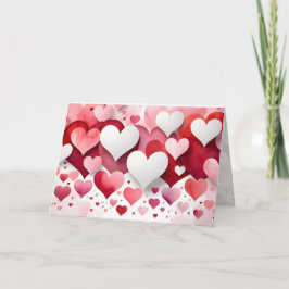 Romantisch Hartpatroon Valentijns Groetkaart Feestdagen Kaart