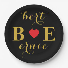 Romantisch Hartteken Papier Borden Herfst in Love Papieren Bordje