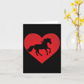 Romantisch hartvormig paard Equestrian Lover Valen Kaart (Gele Bloem)
