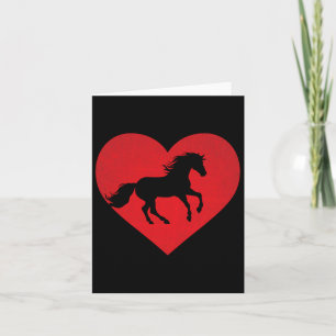 Romantisch hartvormig paard Equestrian Lover Valen Kaart