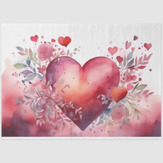 Romantisch hartweefselpapier tissuepapier (Voorkant)