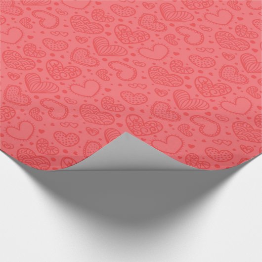 Romantisch hartzakpapier cadeaupapier (Hoek)