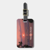 Romantisch Hawaiiaans Sunset Ocean Beach Bagagelabel (Voorkant verticaal)