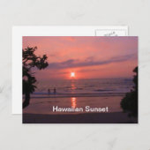 Romantisch Hawaiiaans Sunset Ocean Beach Briefkaart (Voorkant / Achterkant)