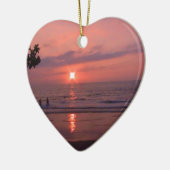 Romantisch Hawaiiaans Sunset Ocean Beach Keramisch Ornament (Links)