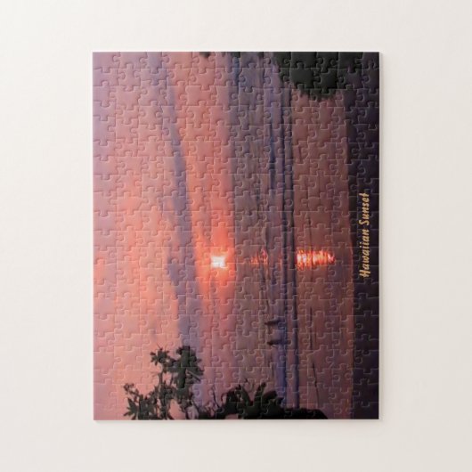 Romantisch Hawaiiaans Sunset Ocean Beach Legpuzzel (Verticaal)