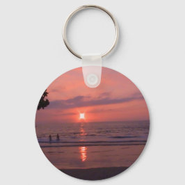 Romantisch Hawaiiaans Sunset Ocean Beach Sleutelhanger