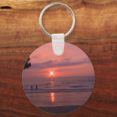 Romantisch Hawaiiaans Sunset Ocean Beach Sleutelhanger (Voorkant)