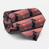 Romantisch Hawaiiaans Sunset Ocean Beach Stropdas (Opgerold)