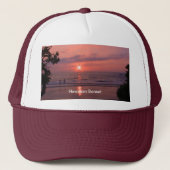 Romantisch Hawaiiaans Sunset Ocean Beach Trucker Pet (Voorkant)