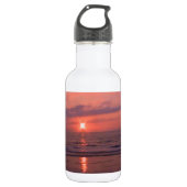 Romantisch Hawaiiaans Sunset Ocean Beach Waterfles (Voorkant)