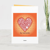 Romantisch Heart Design "Happy Birthday" Kaart (Achterkant)