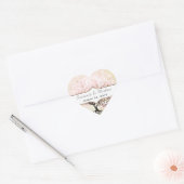 Romantisch Heart Leaf Roze Bronkel Slot Hart Sticker (Envelop)